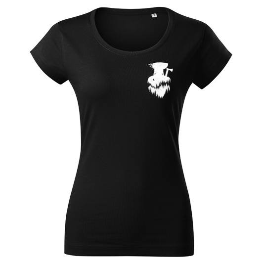 t-shirt damskie Tatra Art Legenda Janosika pocket damska koszulka czarna