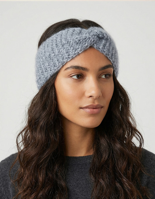 opaski do włosów Opaska moherowa szara