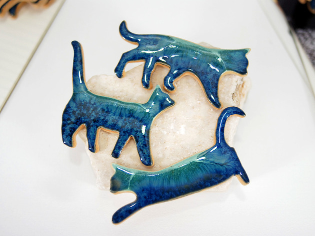 magnesy Koty trzy - wybierz swojego - ceramiczne magnesy