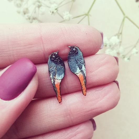 kolczyki drewniane Kopciuszki