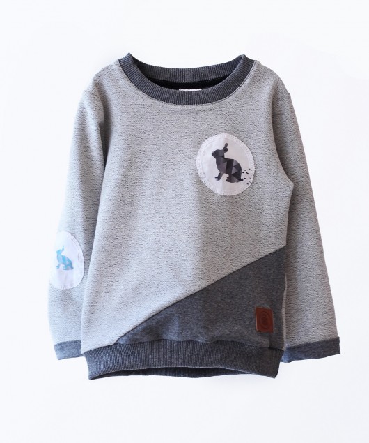 Bluza Bunny light grey Little Gold King