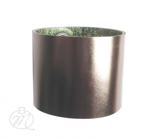 Bransoleta skórzana grafit metallic połysk Mikashka