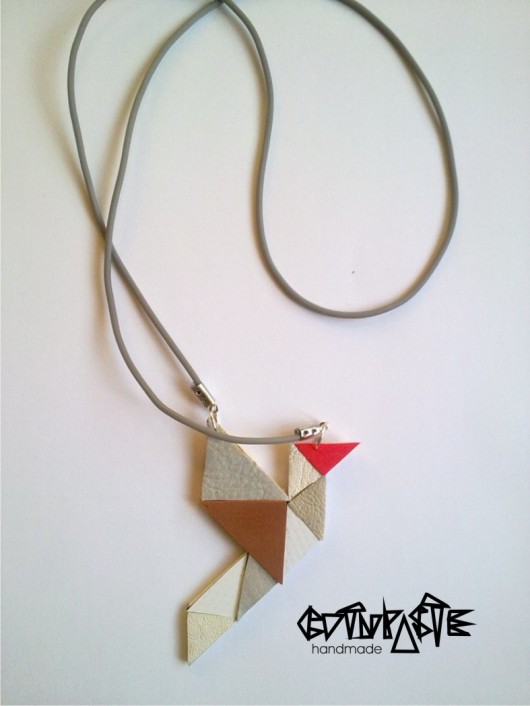 tangram ptak - naszyjnik cutnpaste