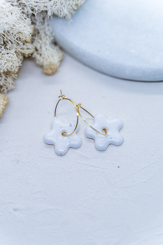 kolczyki ceramiczne Kolczyki porcelanowe BLOOM