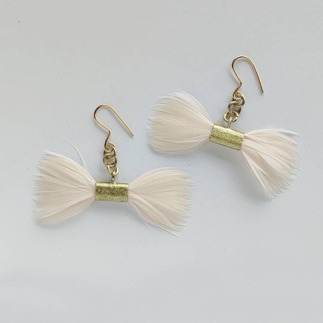 kolczyki z piórami PIÓRKO kolczyki