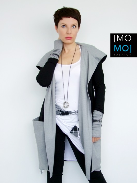 NOWA KOLEKCJA Płaszczyk z kapturem by momo momo fashion