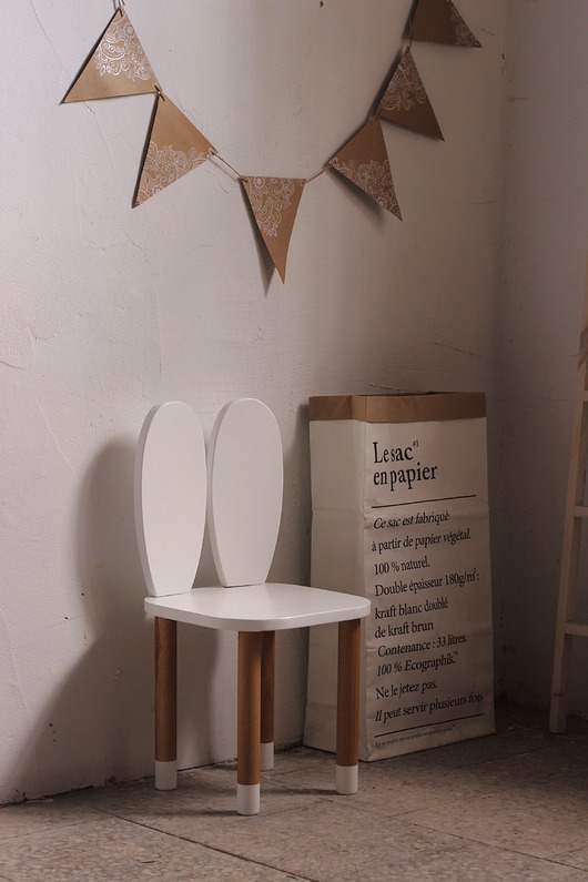 Krzesełko króliczek,dla dzieci Little Wood Bunny