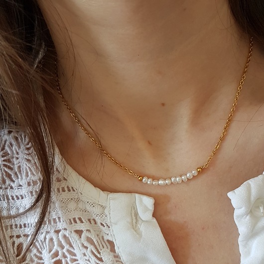 łańcuszek z perłami LEI handmade 