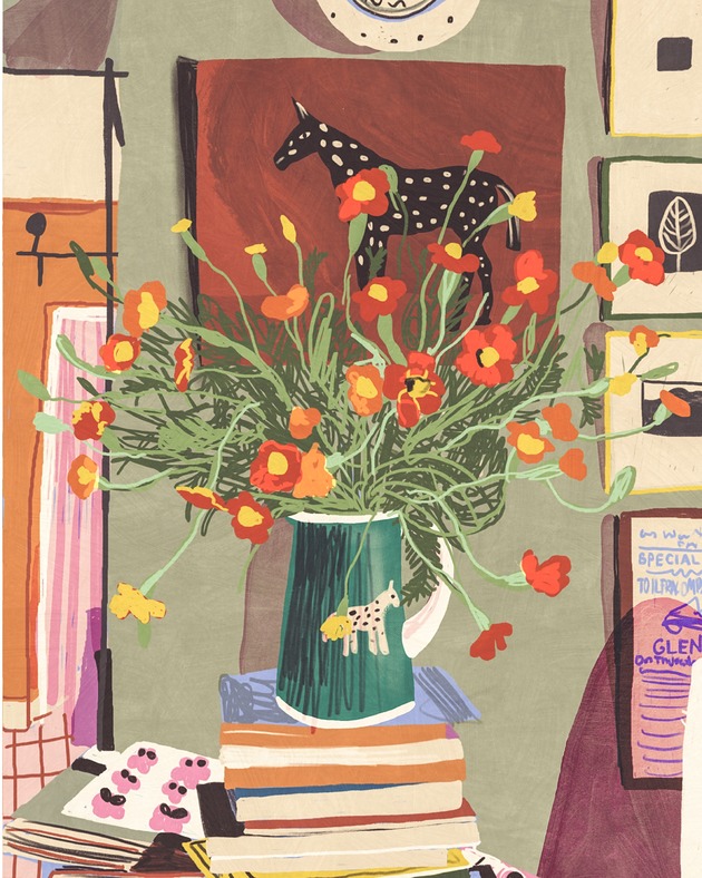 plakaty Plakat "Kwiaty w bibliotece"  40x50