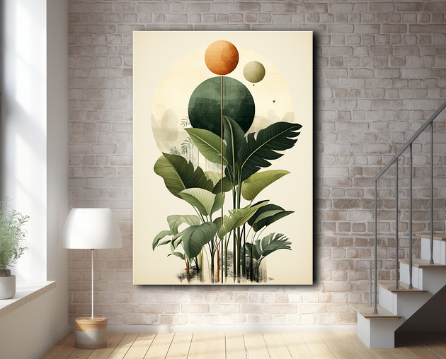 plakaty Tropikalne liście - Plakat - Loft, Minimalizm