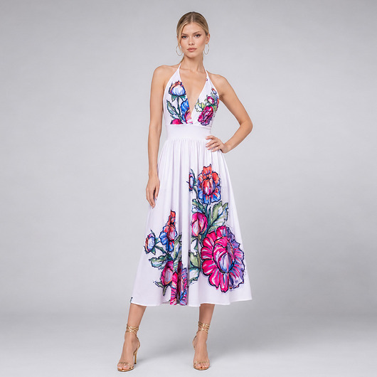 sukienki maxi damskie Sukienka w kwiaty