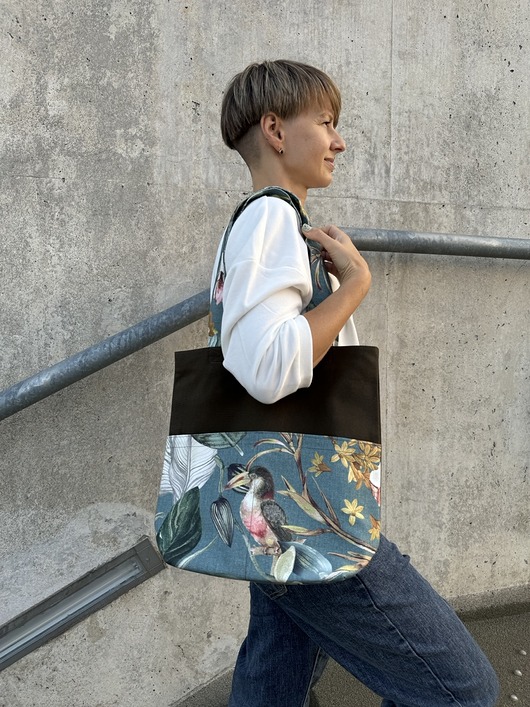 torby na ramię Marmollada - torebka bawełniana tL ciemna zielona