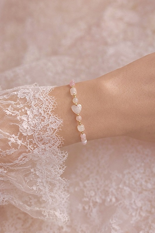 bransoletki na sznurku Piękna bransoletka na sznurku z kamieniami agat, kryształ górski