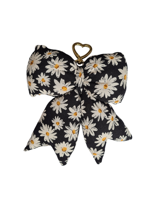 breloki Brelok kokarda w stokrotki wiskoza