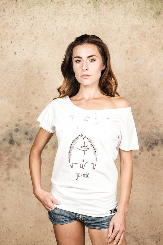 t-shirt damskie Bluzka JEŻOŚĆ