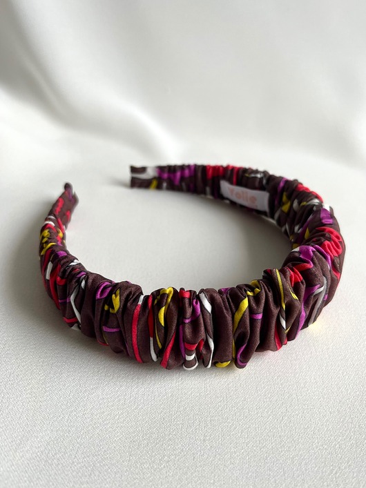 opaski do włosów Jedwabna marszczona opaska Joy standard