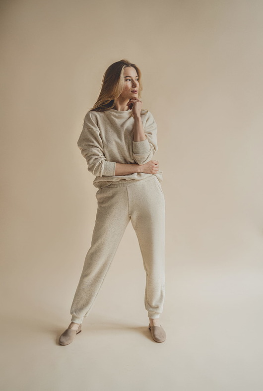 spodnie dresowe damskie Oh sweatpants beige konopia