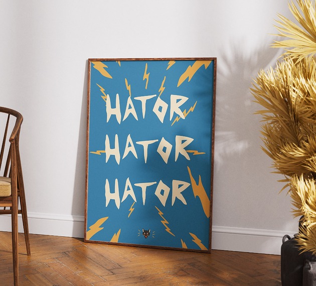 grafiki i ilustracje Minimalistyczny plakat Hator - Czas pomyśleć życzenie