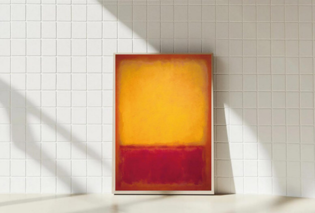 grafiki i ilustracje PLAKAT abstrakcyjny Rothko kolorowa abstrakcja żółta czerwona