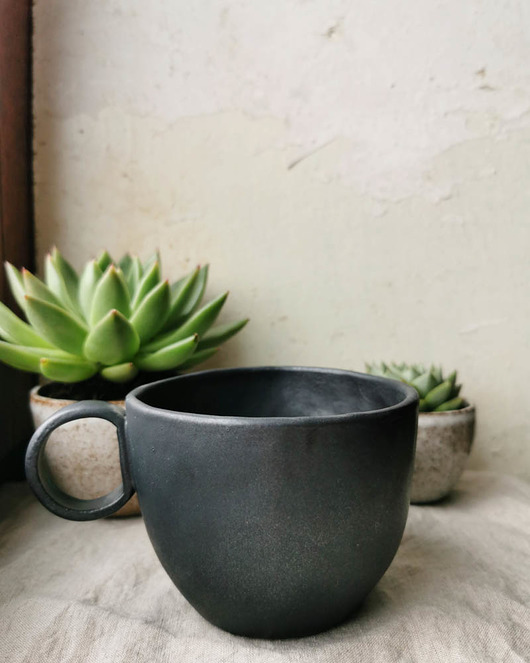 kubki Kubek czarny matowy 400ml