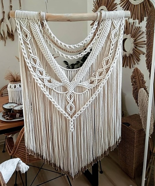 makramy Makrama Boho ecru