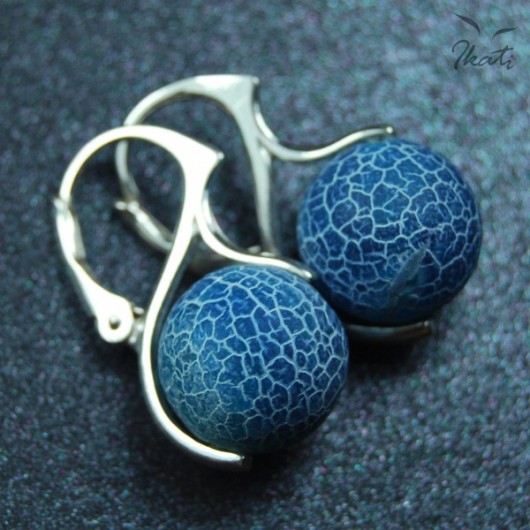 Kule błękitnego agatu Ikati Jewellery