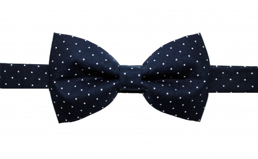 Mucha gotowa bowstyle granatowa w kropeczki bowstyle