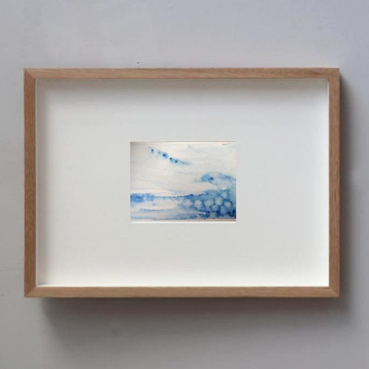 obrazy Akwarela Zamarznięte jezioro oryginalny obraz 300g A5 21x15 cm