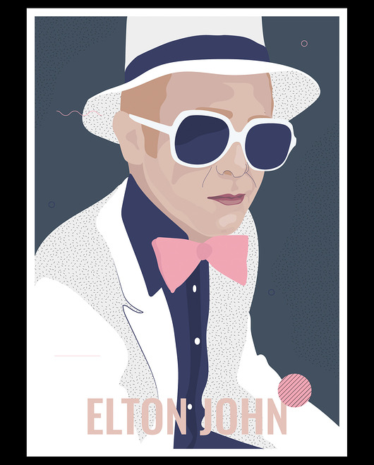 Plakat Elton John Ewelina Gąska