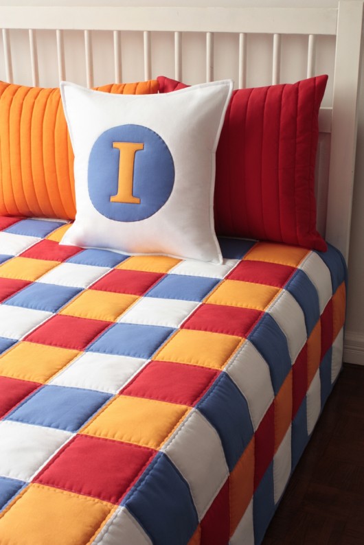Zestaw narzuta patchwork |ILNO| + 2 poszewki patchwork house