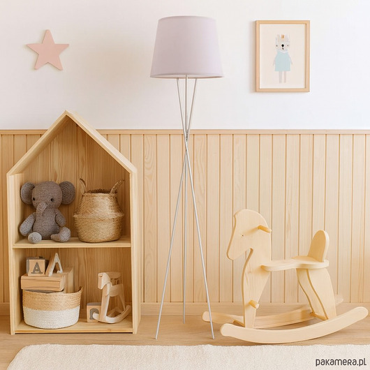 lampy do pokoju dziecka Stabilna lampa stojąca do czytania do pokoju dziecka TOKIO KIDS na trójnogu