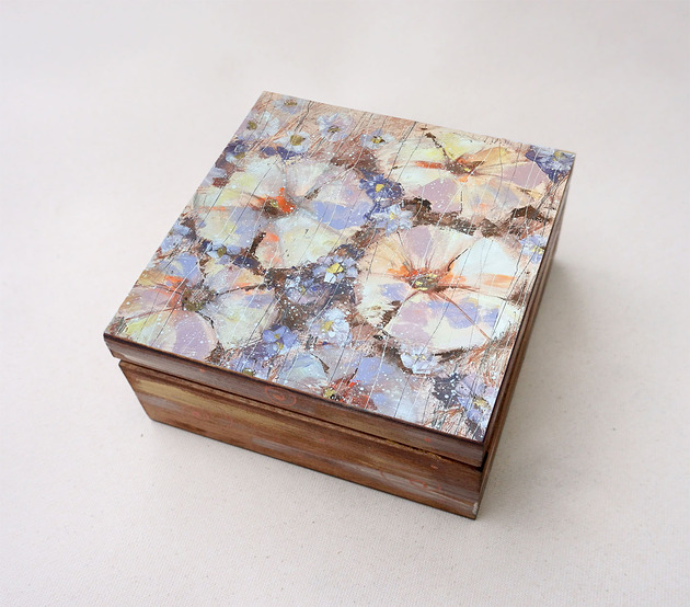 skrzynki, kufry i pudła "Flower kiss" Szkatułka