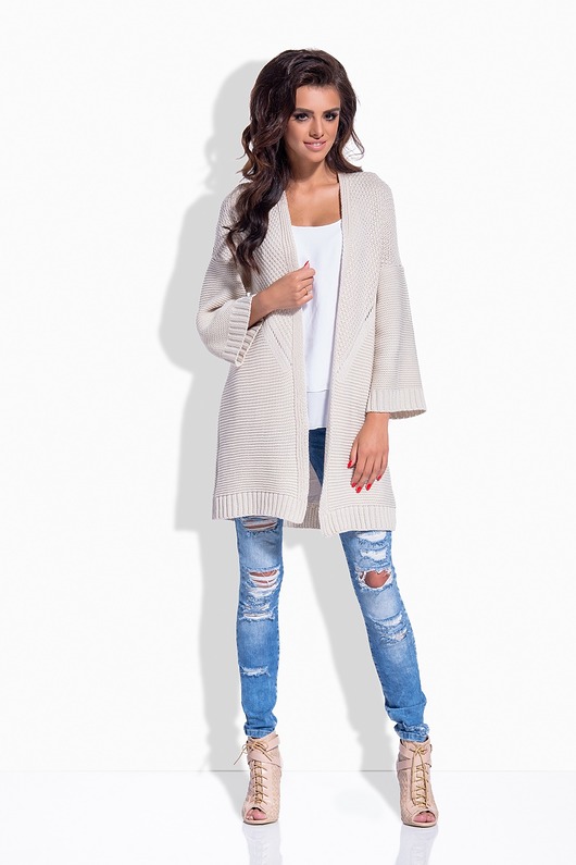 Sweter KARDIGAN beżowy  Dressroad