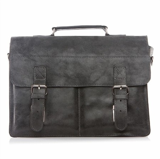 torby i nerki męskie Torba do pracy skórzana Vintage czarna Belveder BV35