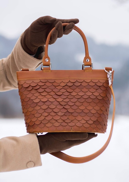 torby na ramię Torebka ze skóry Handmade - Camel