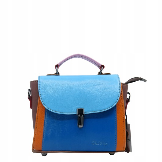 torby na ramię Torebka damska do ręki elegancka skórzana, pasek, handmade upcycling OLIVKA