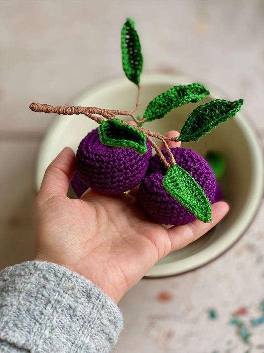 zabawki - inne Szydełkowe śliwki