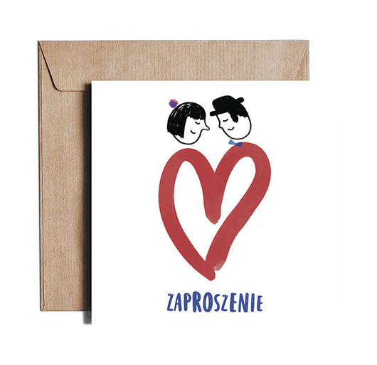zaproszenia i kartki na ślub One Heart Zaproszenie ślubne od PIESKOT