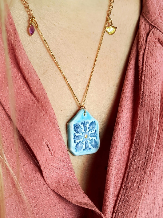 złote naszyjniki Naszyjnik pozłacany Tulipan Kolekcja Parian