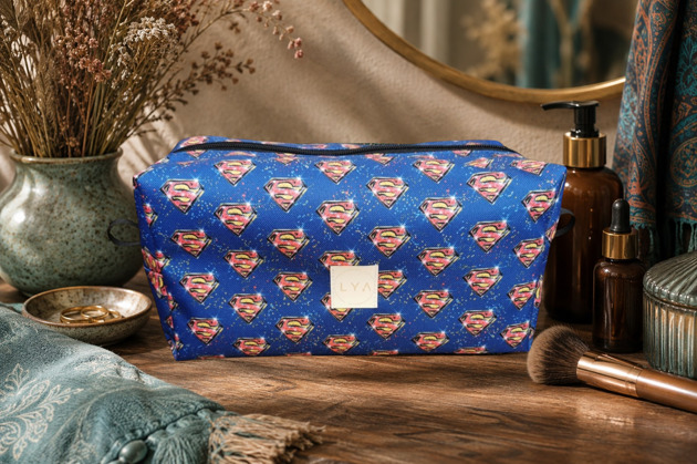 torby i nerki męskie Kosmetyczka męska kuferek duża saszetka wodoodporna etui organizer superman