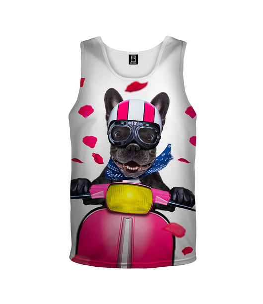 t-shirty dla chłopców Bokserka Top Boy DR.CROW Dog on Scooter