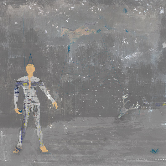 Na scenie / 40 x 40 / papier Brevka