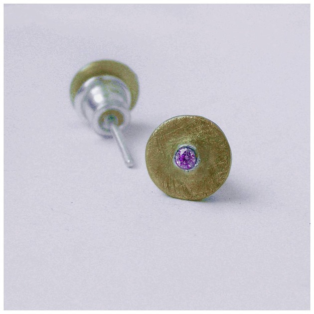 kolczyki z kamieniami Kolczyki OKRĄG