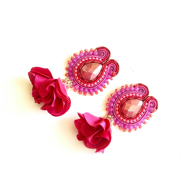 kolczyki soutache Sutaszowe kolczyki RIMINI