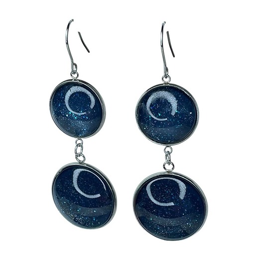 kolczyki szklane Kolczyki lśniące jak rozgwieżdżone niebo Lamia