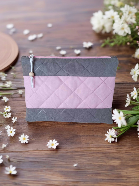 kosmetyczki Kosmetyczka organizer z serii Laura Pink Gray KW09