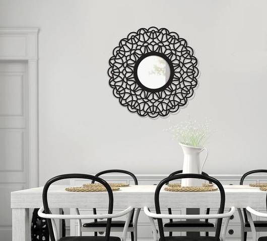 Koronkowe Lustro Ścienne LATIKA 60 cm Missing Decor