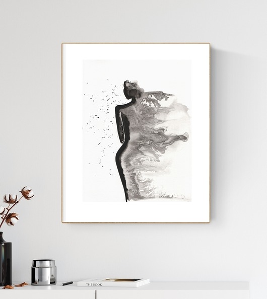 grafika 30X40 cm wykonana ręcznie MiniMalArt