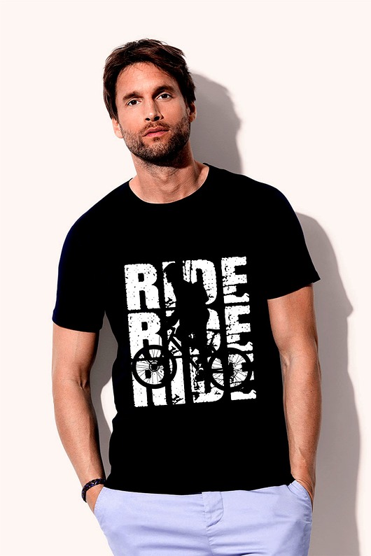 t-shirty męskie Koszulka organiczna z nadrukiem Ride