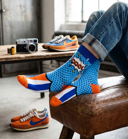 skarpetki męskie Kolorowe Skarpetki z napisem Cool